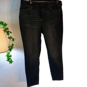 EUC: Sonoma Sze 16S Blue Goods For Life Curvy Skinny Dark Wash Frayed Hem Jeans